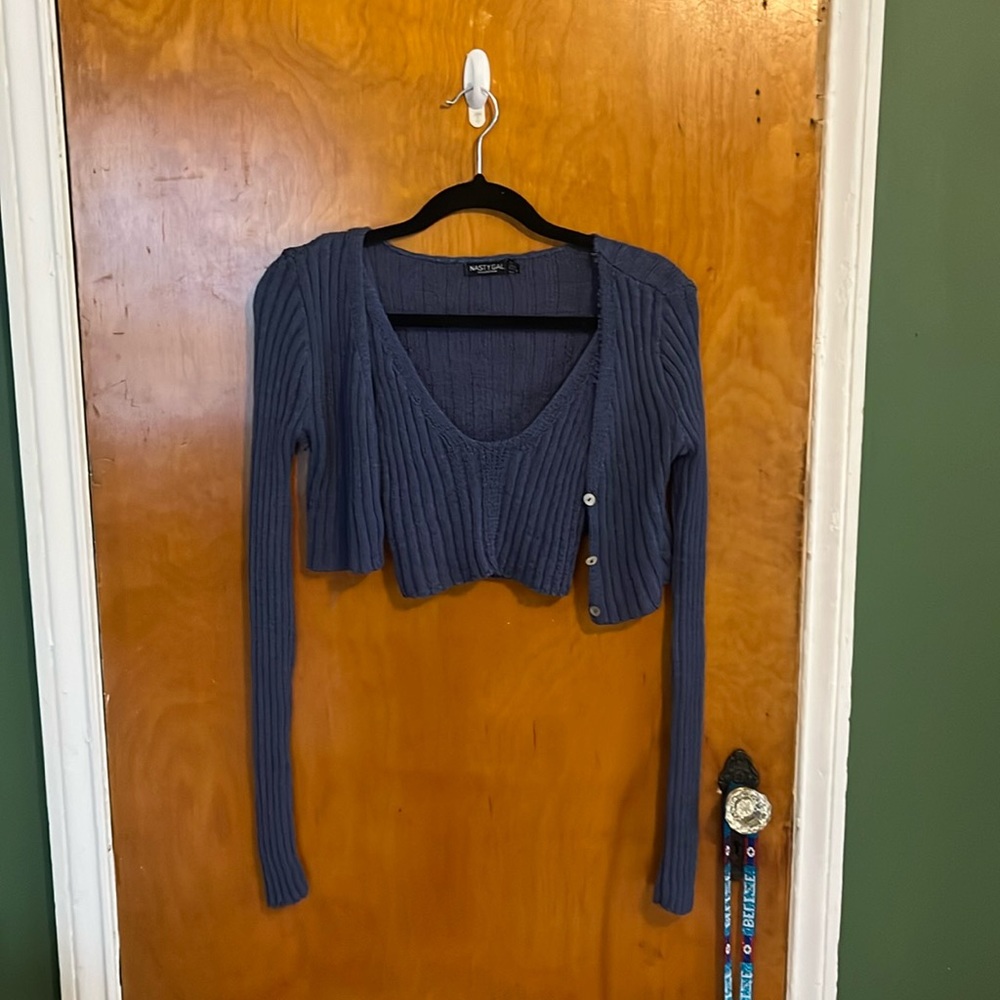 Crop Sweater and top combo from nasty gal